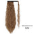 Qp hairSynthetic Corn Wavy Long Ponytail Synthetic Hairpiece Wrap on Clip Hair Extensions Ombre Brown Pony Tail Blonde Fack Hair