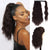 Qp hairSynthetic Corn Wavy Long Ponytail Synthetic Hairpiece Wrap on Clip Hair Extensions Ombre Brown Pony Tail Blonde Fack Hair