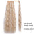 Qp hairSynthetic Corn Wavy Long Ponytail Synthetic Hairpiece Wrap on Clip Hair Extensions Ombre Brown Pony Tail Blonde Fack Hair