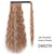 Qp hairSynthetic Corn Wavy Long Ponytail Synthetic Hairpiece Wrap on Clip Hair Extensions Ombre Brown Pony Tail Blonde Fack Hair