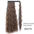 Qp hairSynthetic Corn Wavy Long Ponytail Synthetic Hairpiece Wrap on Clip Hair Extensions Ombre Brown Pony Tail Blonde Fack Hair