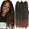 Qp hairSynthetic Crochet Braids Hair For Women Twist Curl Pre-Looped 18 Inch Black Passion Locs Hairstyles Braiding Hair Extensions