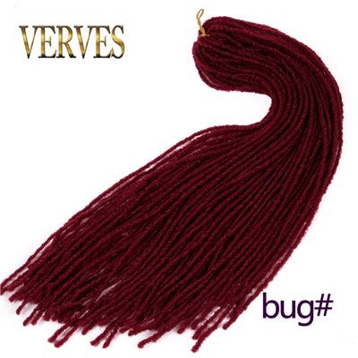Qp hairSynthetic Crochet Dreadlocks Hair Extension 18 Inch Small Locks Afro crochet hair Braiding Burgundy Blonde Black For Women