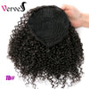 Qp hairSynthetic Curly Ponytail Hairpiece With Rubber Band Hair Ring Chignon 10 Inch Blonde Ponytail Hair Extension With Clip-in