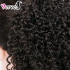 Qp hairSynthetic Curly Ponytail Hairpiece With Rubber Band Hair Ring Chignon 10 Inch Blonde Ponytail Hair Extension With Clip-in