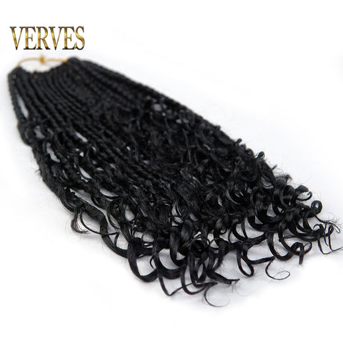 Qp hairSynthetic Hair Crochet Box Braids With Curls Marely Style 14 Inch 16 strands/pcs Braiding Extensions For Women Girl