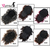 Qp hairSynthetic High Puff Afro Kinky Curly Ponytail With Bangs Ponytail Hair Extension Drawstring Short Afro Pony Tail Clip in