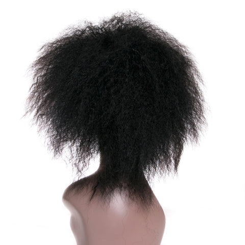 Qp hairSynthetic Kinky Curly wigs,Natural Black Burgundy Short hair,Wigs for Women,Short afro Cosplay daily