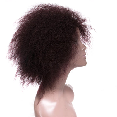 Qp hairSynthetic Kinky Curly wigs,Natural Black Burgundy Short hair,Wigs for Women,Short afro Cosplay daily