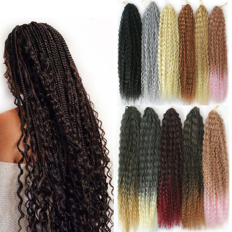 Qp hairSynthetic Kinky Twist Braiding Braids Hair Extensions Natural Wave Crochet Braids Pink Ombre Black Goddess Passion Marely Curl