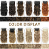 Qp hairSynthetic Long Wavy Clip in Hair Extensions Orange Hair Extension for Women Ombre Blonde Hairpieces Heat Resistant Fiber Hair
