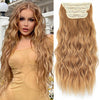 Qp hairSynthetic Long Wavy Clip in Hair Extensions Orange Hair Extension for Women Ombre Blonde Hairpieces Heat Resistant Fiber Hair