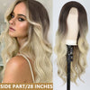 Qp hairSynthetic Long Wavy Synthetic Wig Highlight Wigs for Women Side Part Natural Black Wig Heat Resistant Fiber Hair Cosplay  Wig