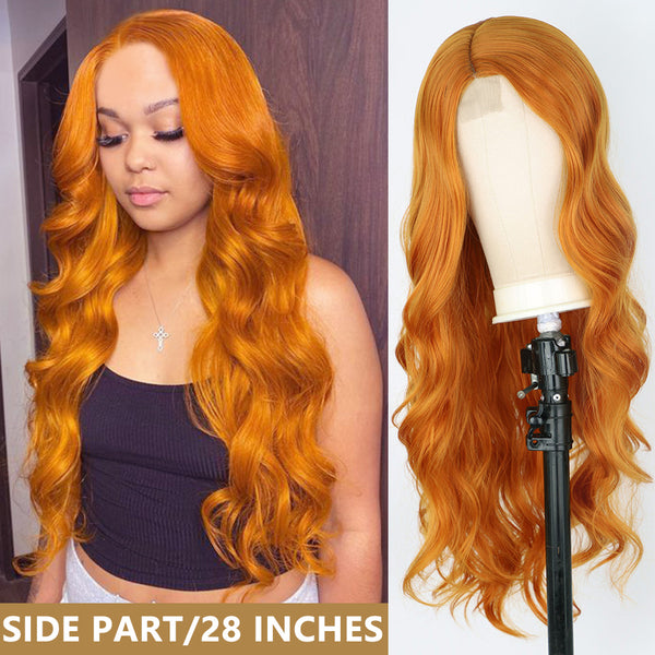 Qp hairSynthetic Long Wavy Synthetic Wig Highlight Wigs for Women Side Part Natural Black Wig Heat Resistant Fiber Hair Cosplay  Wig