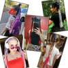 Qp hairSynthetic Ponytail Hairpiece With Rubber Band Hair Ring Chignon 24 Inch Braiding Hair Ombre Ponytail Hair Extension Rainbow