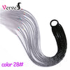 Qp hairSynthetic Ponytail Hairpiece With Rubber Band Hair Ring Chignon 24 Inch Braiding Hair Ombre Ponytail Hair Extension Rainbow