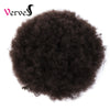 Qp hairSynthetic Short Afro Kinky Hair Bun High Temperature Drawstring ponytail Clip in Hair Extension on Puff Hair Bun Black