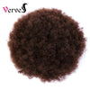 Qp hairSynthetic Short Afro Kinky Hair Bun High Temperature Drawstring ponytail Clip in Hair Extension on Puff Hair Bun Black