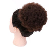 Qp hairSynthetic Short Afro Kinky Hair Bun High Temperature Drawstring ponytail Clip in Hair Extension on Puff Hair Bun Black