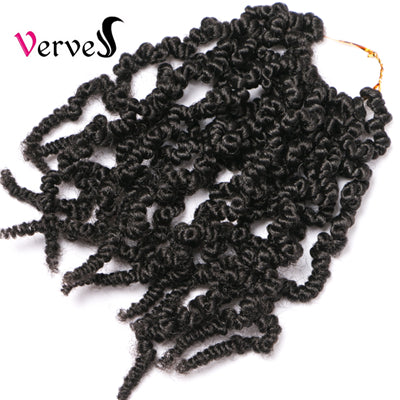 Qp hairSynthetic Short Curly Spring Pre-twisted Braids Twist Crochet Hair Extensions 15 strands/pack Ombre Crochet Twist Braids Curl