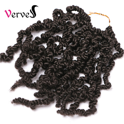 Qp hairSynthetic Short Curly Spring Pre-twisted Braids Twist Crochet Hair Extensions 15 strands/pack Ombre Crochet Twist Braids Curl
