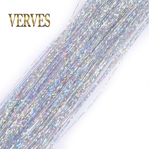 Qp hairSynthetic Sparkle Shiny Hair Women Hippie for Braiding Headdress Tinsel Rainbow Blonde Silk Hair Extensions Dazzles
