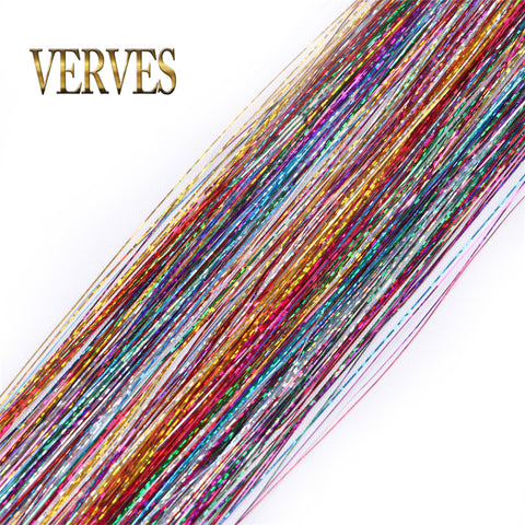 Qp hairSynthetic Sparkle Shiny Hair Women Hippie for Braiding Headdress Tinsel Rainbow Blonde Silk Hair Extensions Dazzles