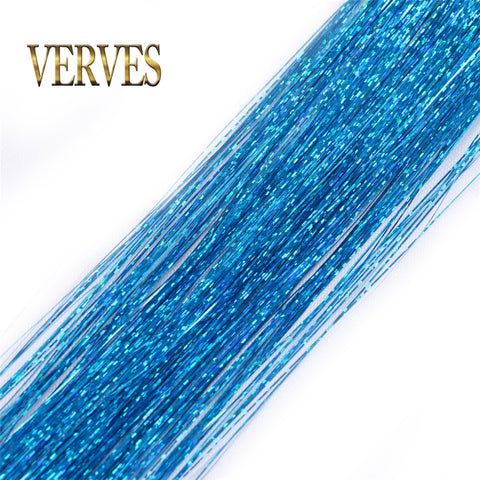Qp hairSynthetic Sparkle Shiny Hair Women Hippie for Braiding Headdress Tinsel Rainbow Blonde Silk Hair Extensions Dazzles