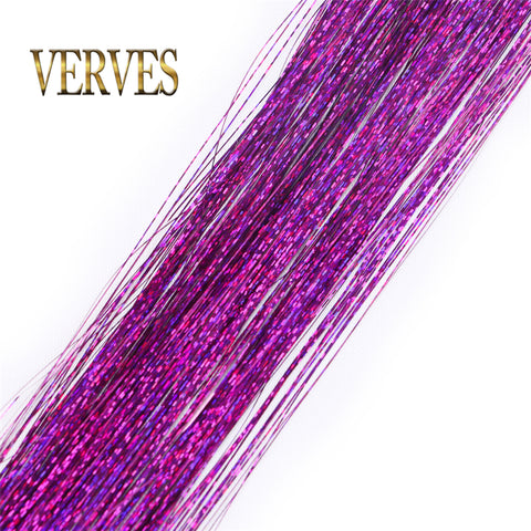 Qp hairSynthetic Sparkle Shiny Hair Women Hippie for Braiding Headdress Tinsel Rainbow Blonde Silk Hair Extensions Dazzles