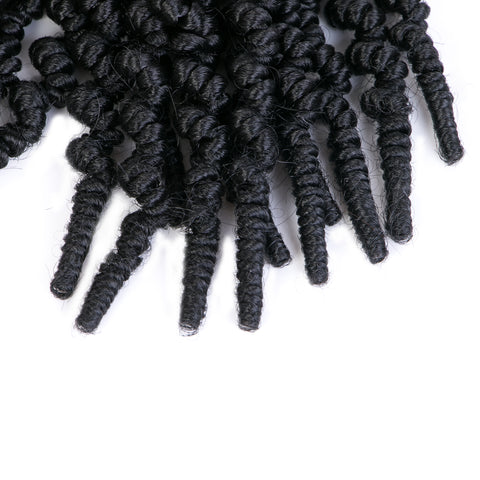 Qp hairSynthetic Spring Twists 8 inch Crochet Hair Spring Pre-twisted Bomb Braid 15 Roots Braiding Hair Extensions