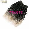 Qp hairSynthetic Weaving Crochet Braid 65g/pack Hair 4 piece Curly Braid Heat Resistant Ombre Braiding Hair Weft Extensions Blonde