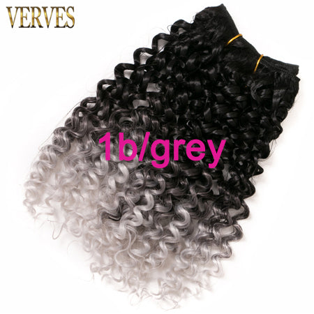 Qp hairSynthetic Weaving Crochet Braid 65g/pack Hair 4 piece Curly Braid Heat Resistant Ombre Braiding Hair Weft Extensions Blonde