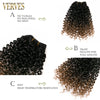 Qp hairSynthetic Weaving Crochet Braid 65g/pack Hair 4 piece Curly Braid Heat Resistant Ombre Braiding Hair Weft Extensions Blonde