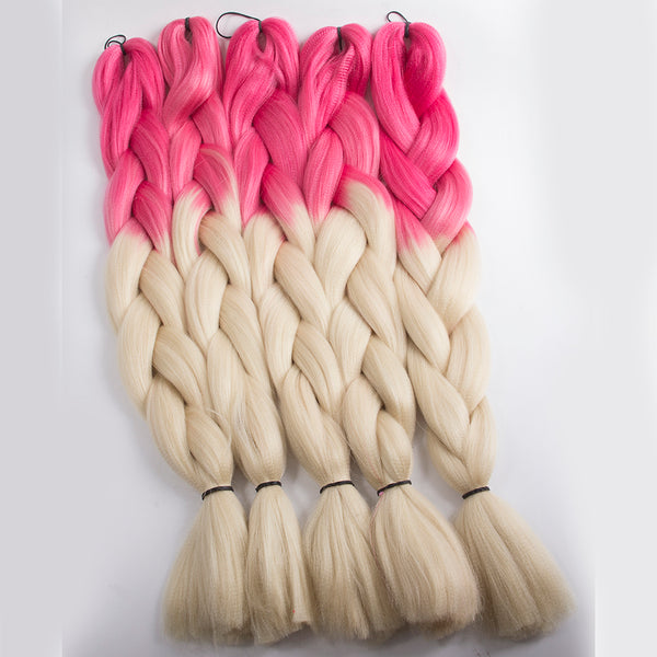 handmade dreadlocks hair blonde and pink