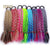 Qp hairVERVES Ponytail Chignon Synthetic Hair Extension With Rubber Ring Ombre Braid Hairpiece Hair Rainbow Color Girls Party Hair Tie