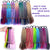 Qp hairVERVES Ponytail Chignon Synthetic Hair Extension With Rubber Ring Ombre Braid Hairpiece Hair Rainbow Color Girls Party Hair Tie