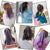 Qp hairVERVES Ponytail Chignon Synthetic Hair Extension With Rubber Ring Ombre Braid Hairpiece Hair Rainbow Color Girls Party Hair Tie
