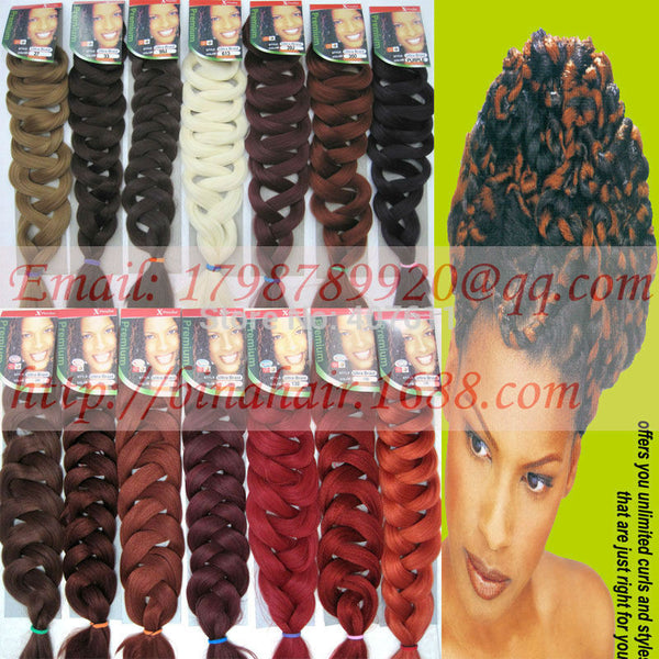 Xpression braid hair extension color6 BRAID ultra braid color 8 afro super jumbo braid 20colors available 3packs/lot