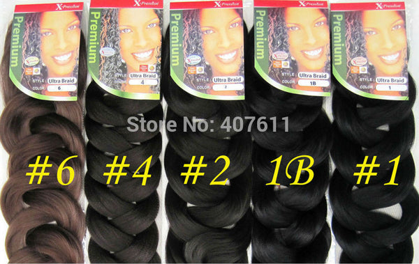 Xpression braid hair extension color6 BRAID ultra braid color 8 afro super jumbo braid 20colors available 3packs/lot