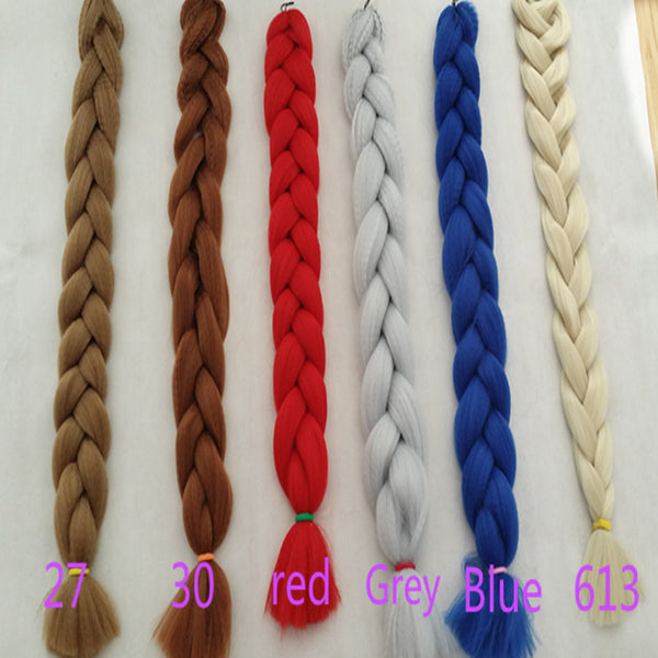 kanekalon hair braiding nigeria made 82inch 165g Ultra X braid 1 1b 2 4 27 30 33 grey blue red 25% off for 5pcs
