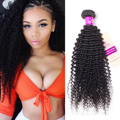 Hair Malaysian Kinky Curly 3 Bundles 10-28 inch Remy Human Hair Bundles Natural Color Malaysian Hair Weave Bundles Deal