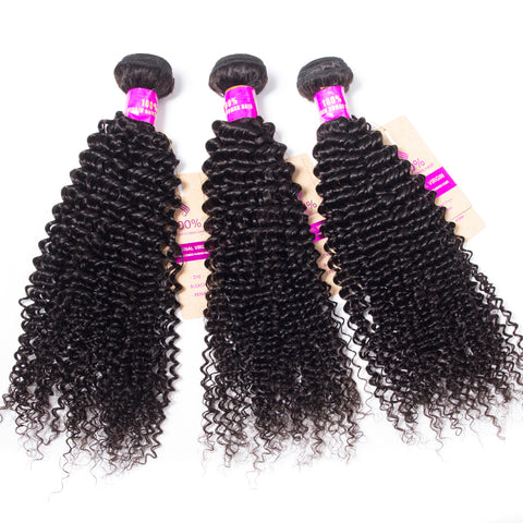 Hair Malaysian Kinky Curly 3 Bundles 10-28 inch Remy Human Hair Bundles Natural Color Malaysian Hair Weave Bundles Deal