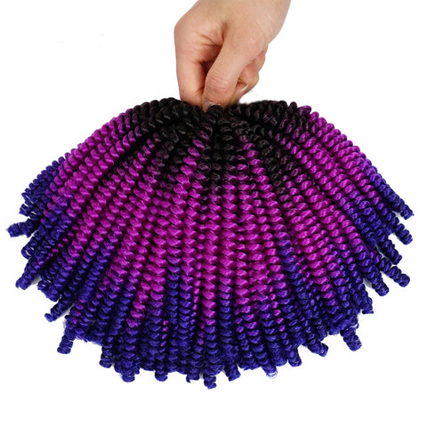 Short Ombre Jamaican Bounce Fluffy Spring Twist Hair Extensions  Synthetic Passion Twist Crochet Hair