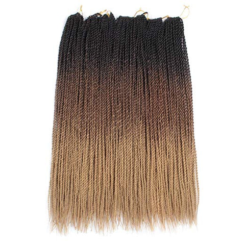 QP hair Ombre Senegalese Twist Hair Crochet braids 24 inch 30 Roots/pack Synthetic Braiding Hair Crotchet hair