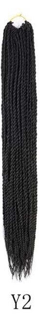 QP hair Ombre Senegalese Twist Hair Crochet braids 24 inch 30 Roots/pack Synthetic Braiding Hair Crotchet hair