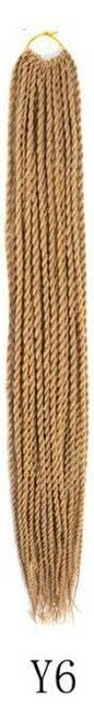 QP hair Ombre Senegalese Twist Hair Crochet braids 24 inch 30 Roots/pack Synthetic Braiding Hair Crotchet hair