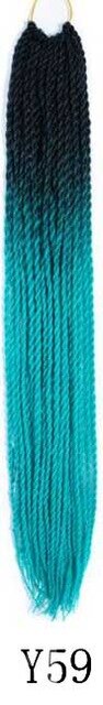 QP hair Ombre Senegalese Twist Hair Crochet braids 24 inch 30 Roots/pack Synthetic Braiding Hair Crotchet hair