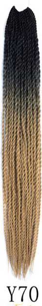 QP hair Ombre Senegalese Twist Hair Crochet braids 24 inch 30 Roots/pack Synthetic Braiding Hair Crotchet hair
