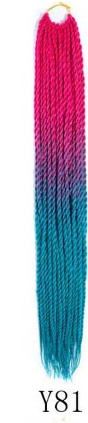 QP hair Ombre Senegalese Twist Hair Crochet braids 24 inch 30 Roots/pack Synthetic Braiding Hair Crotchet hair