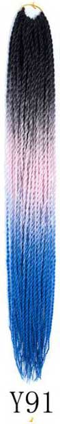 QP hair Ombre Senegalese Twist Hair Crochet braids 24 inch 30 Roots/pack Synthetic Braiding Hair Crotchet hair